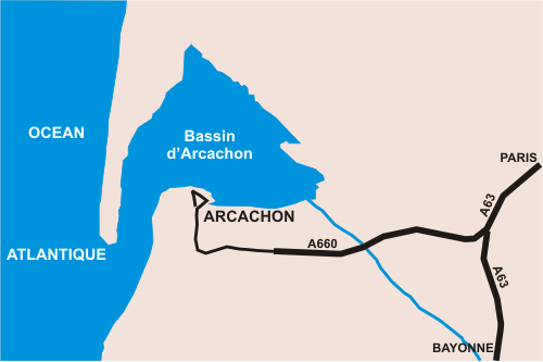 Plan du Bassin d'Arcachon Plan du Bassin d'Arcachon